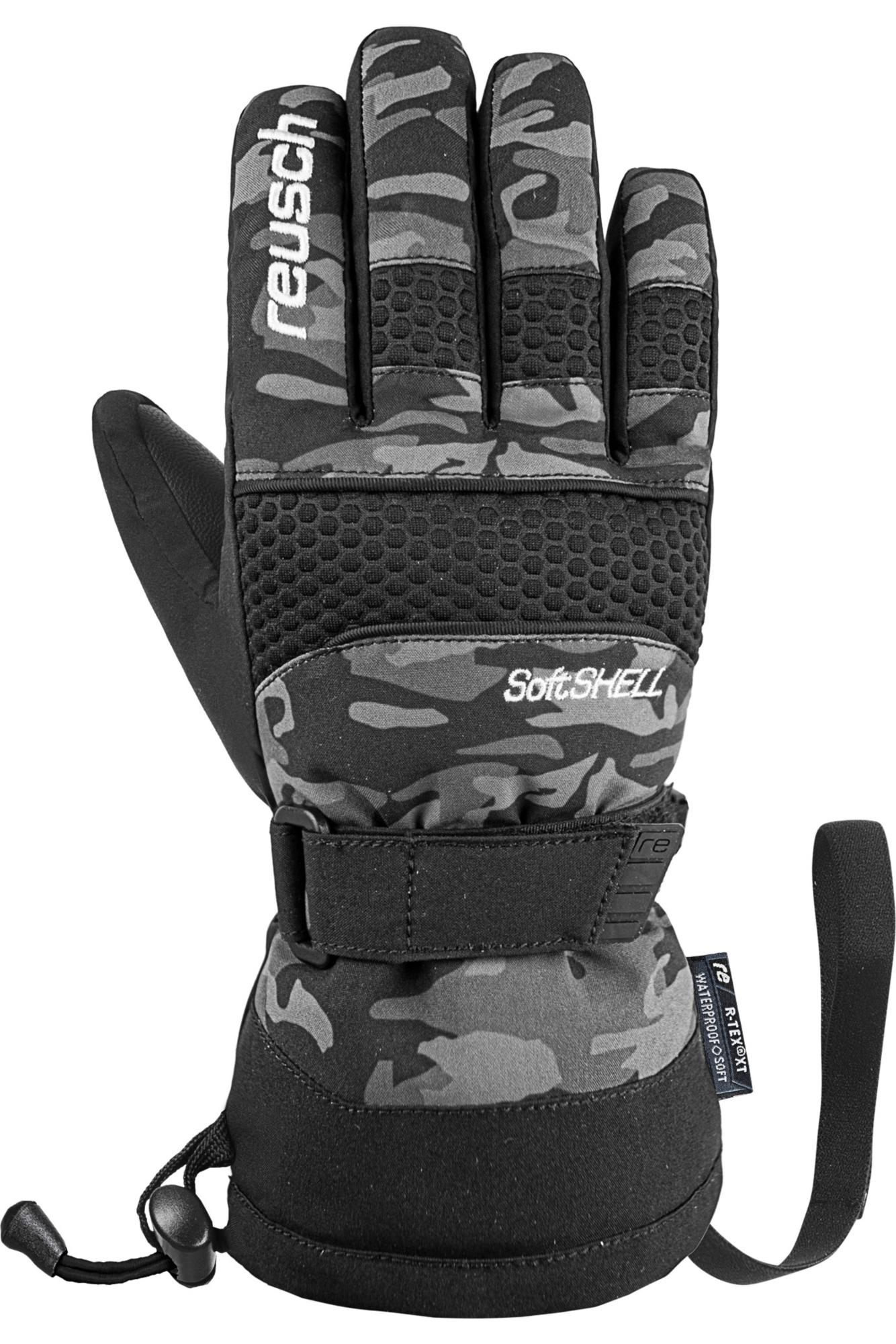 Варежки Reusch Connor R-Tex Xt Junior Dark Camo/Black (Inch (Дюйм):4,5) 2022-23 Китай черный