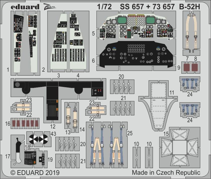 

Фототравление Eduard 73657 B-52H интерьер