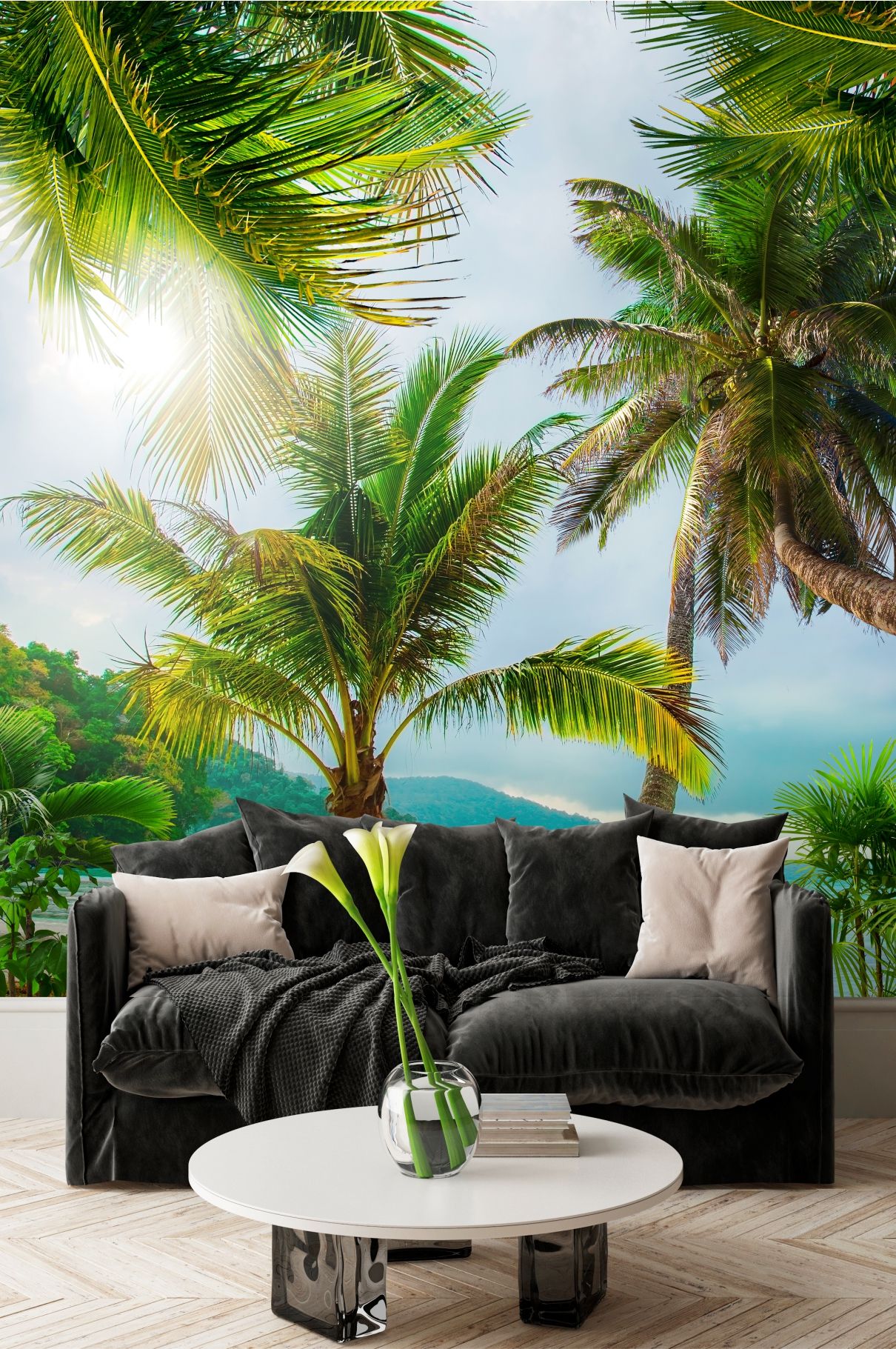 фото Фотообои dekor vinil с природой "пляж с пальмами" на стену 200х270 см
