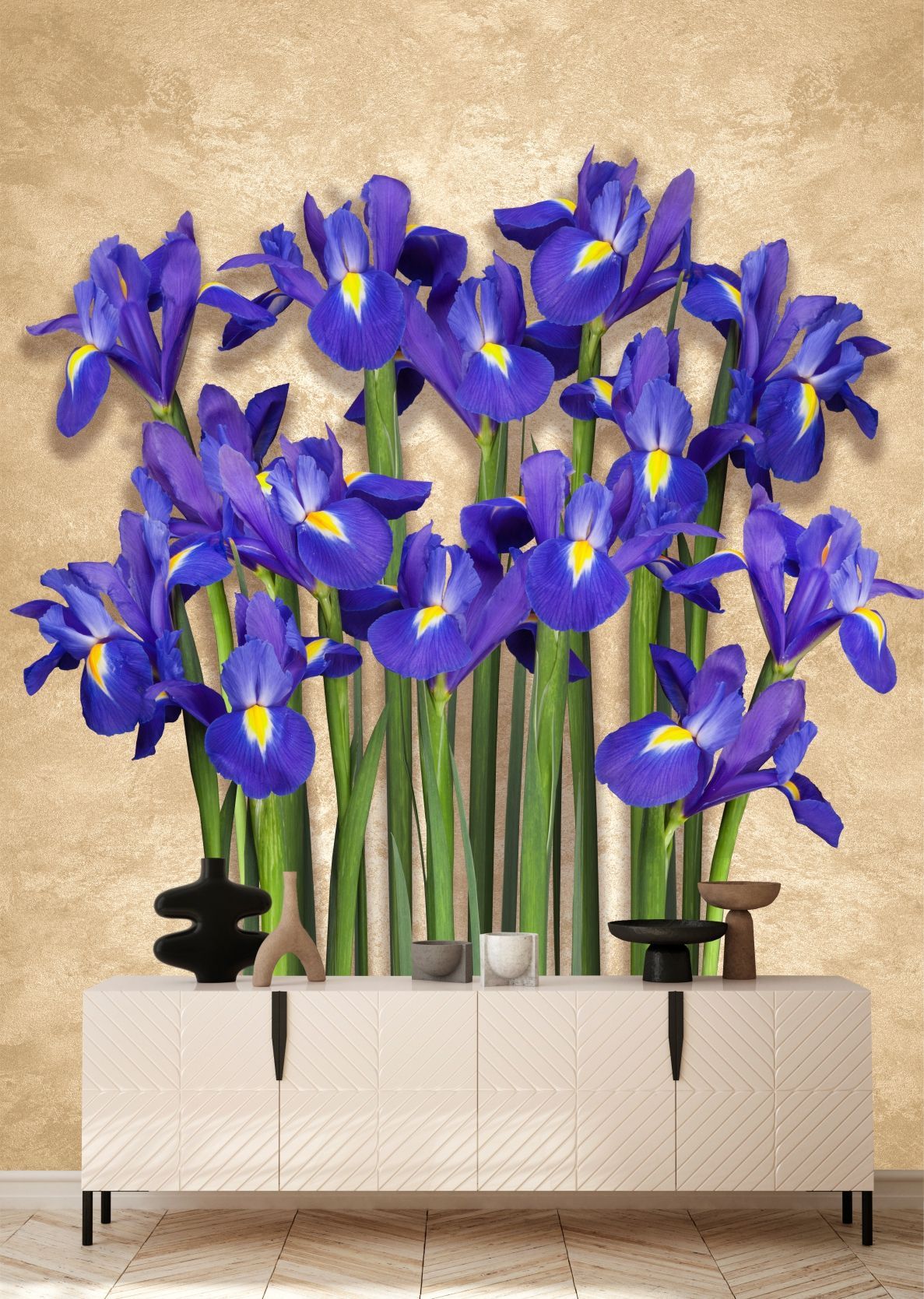 фото Фотообои dekor vinil с цветами "ирисы" на стену 200х270 см