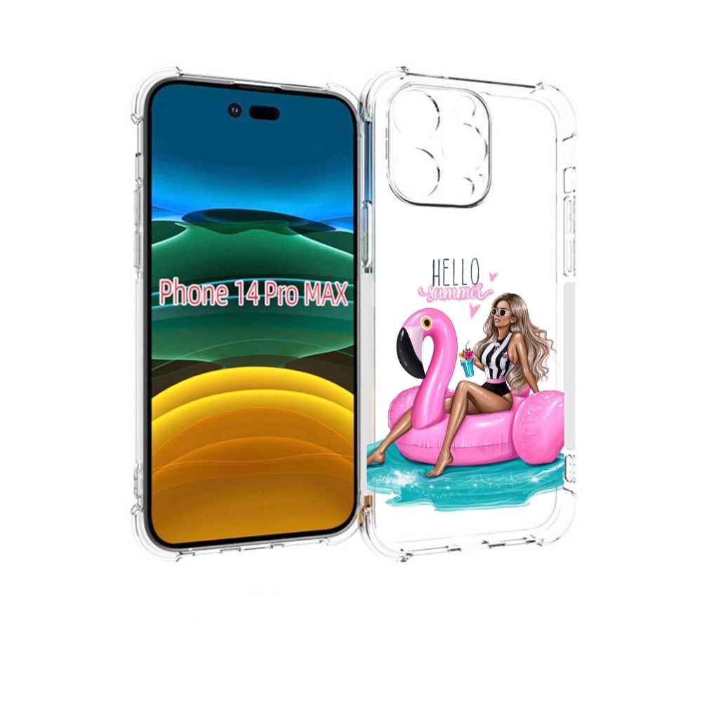 

Чехол MyPads Hello-summer для iPhone 14 Pro Max, Прозрачный, Tocco