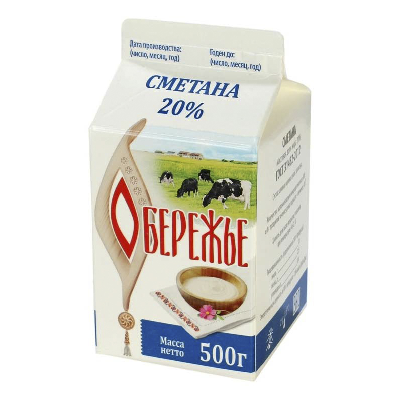 

Сметана Ярмолпрод 20% бзмж 500 г