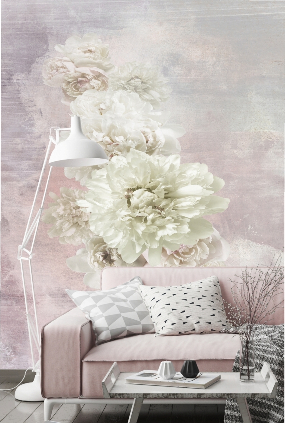 фото Фотообои dekor vinil с цветами "белые пионы" 200х270 см
