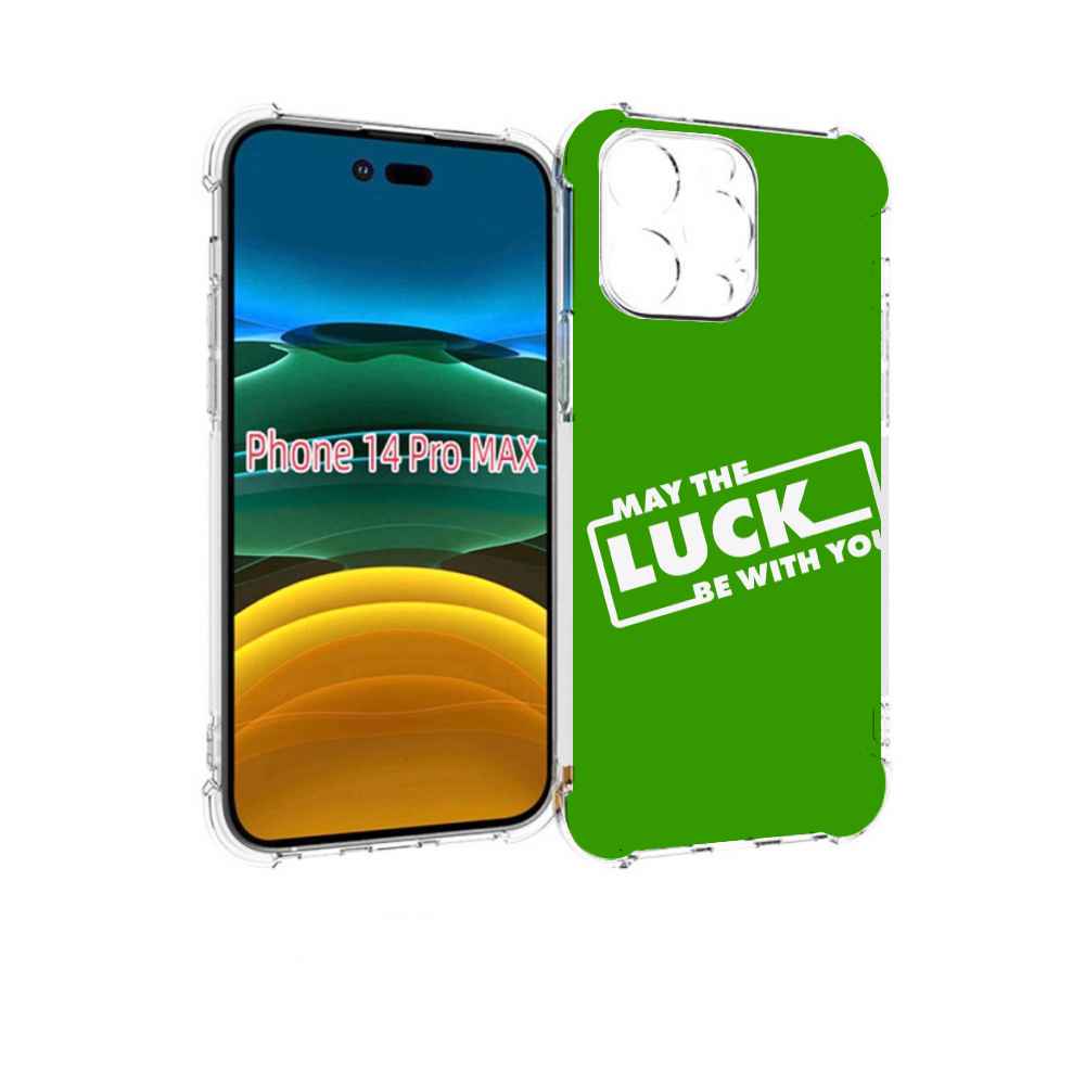 

Чехол MyPads Luck green для iPhone 14 Pro Max, Прозрачный, Tocco