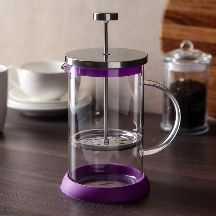 

Френч-пресс «Келли», 800 мл, цвет сиреневый, Фиолетовый;прозрачный