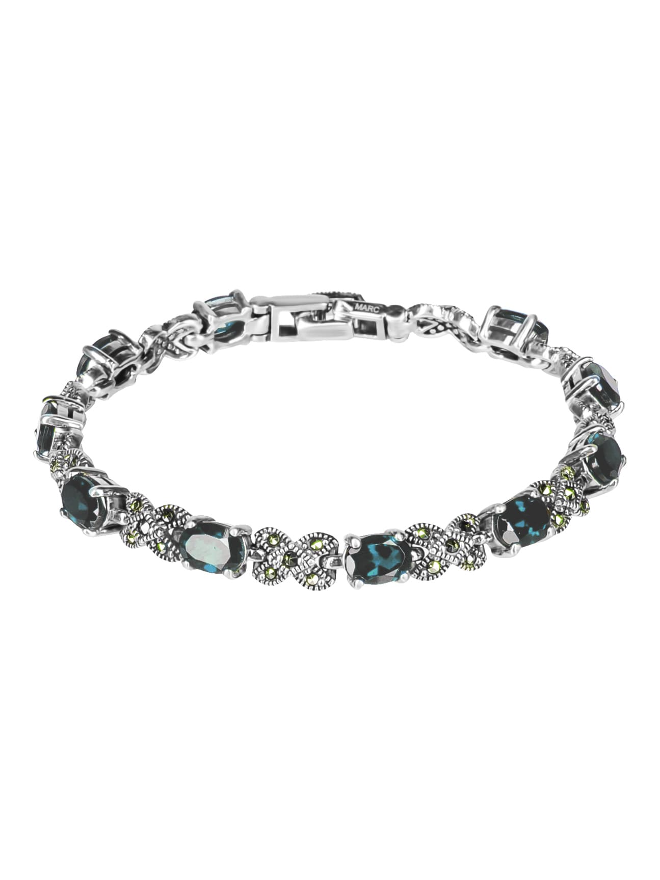 

Браслет из серебра с марказитом/топазом р. 19 Марказит BR286, BR286_марказит, топаз