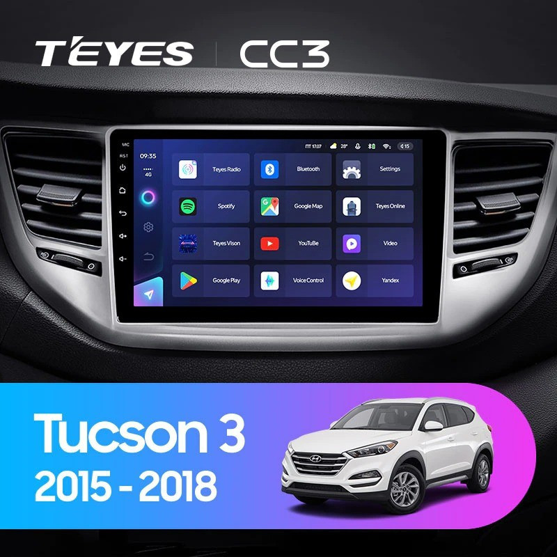 Штатная магнитола Teyes CC3L 4/64 Hyundai Tucson 3 (2015-2018) Тип-B