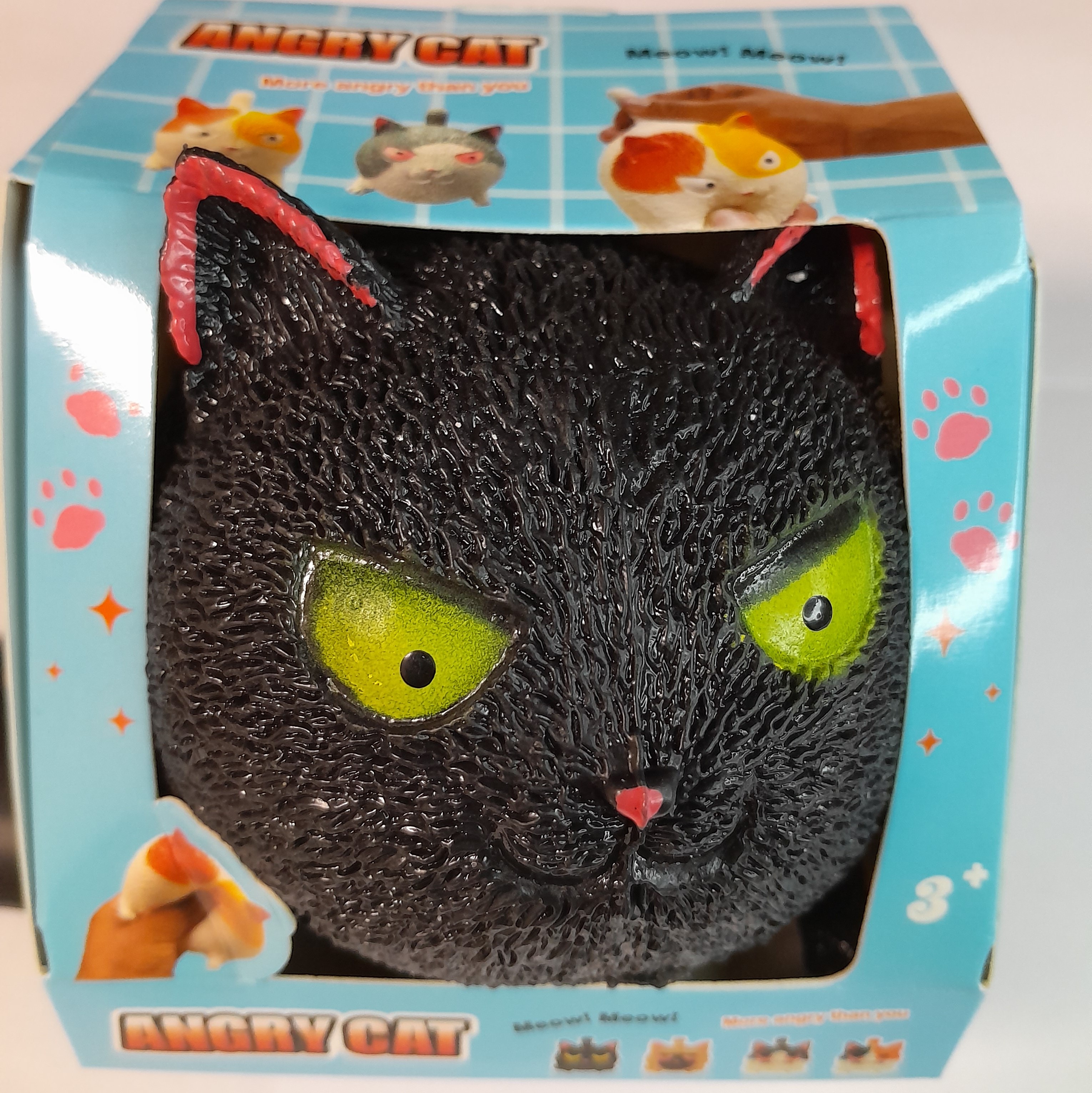 

Игрушка котенок сквиш антистресс черный, 04