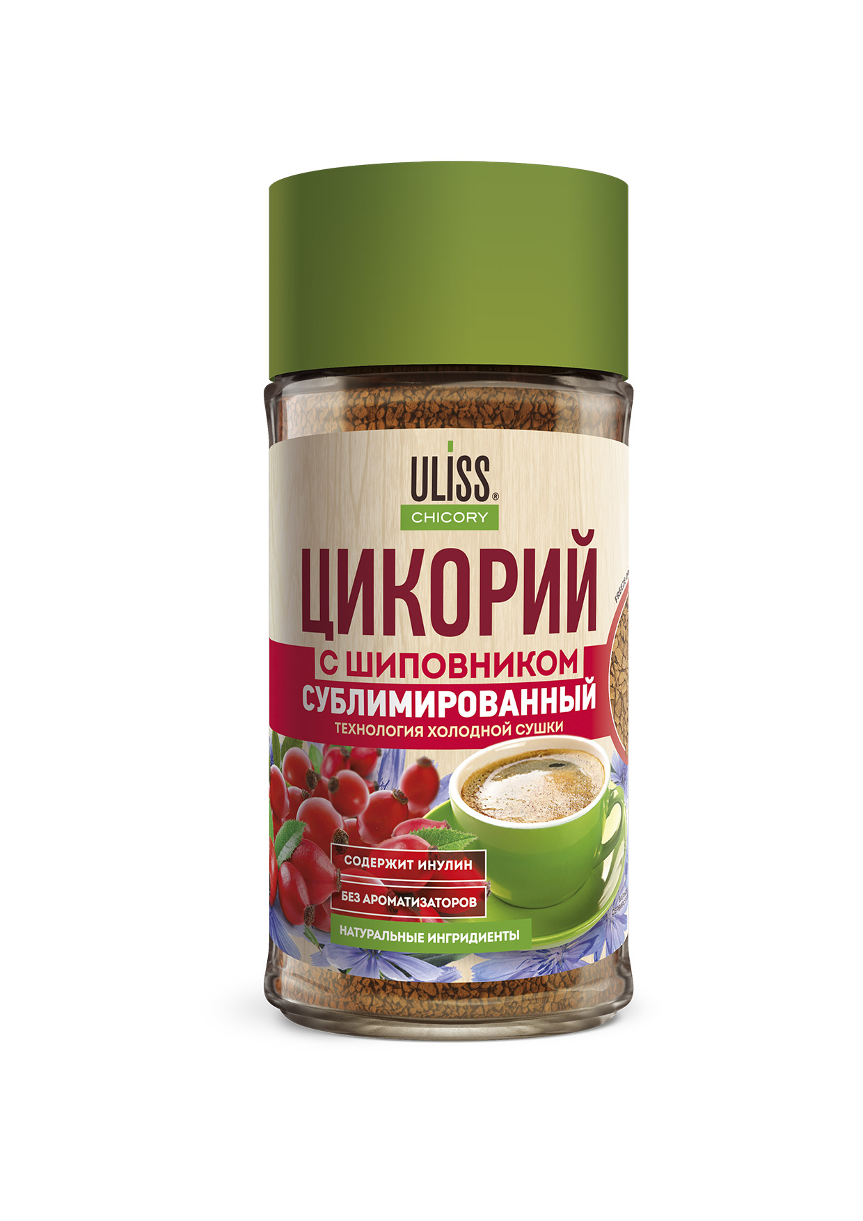 Цикорий Uliss Chicory с экстрактом шиповника, 85 г