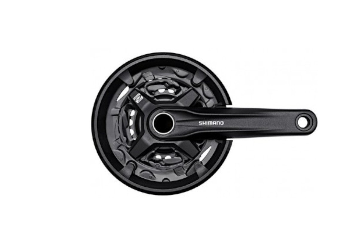 

Система шатунов SHIMANO MT210-3 9 ск, 40/30/22T,ин.вал,175 мм(черный), MT210-3