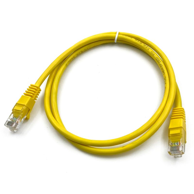 Патч-корд Buro RJ45 - RJ45 вилка-вилка 1м (UTP-5E-1M-Y) желтый