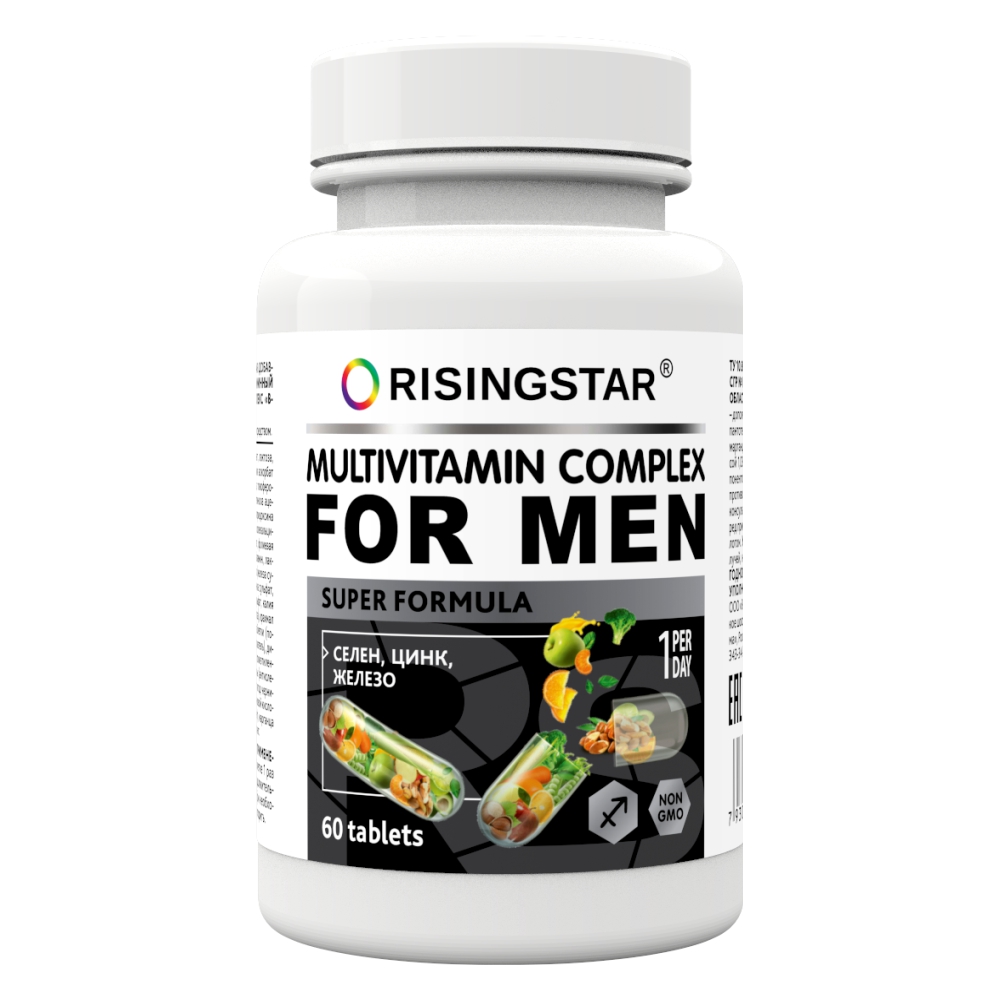 Поливитаминный минеральный комплекс RISINGSTAR для мужчин таблетки 60 шт.