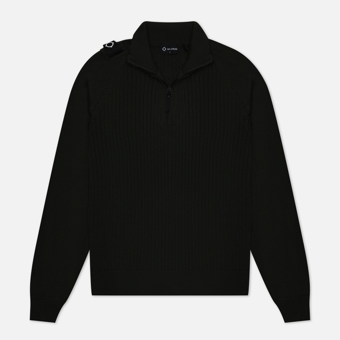 Мужской свитер MA.Strum Quarter Zip Knit оливковый, Размер XL