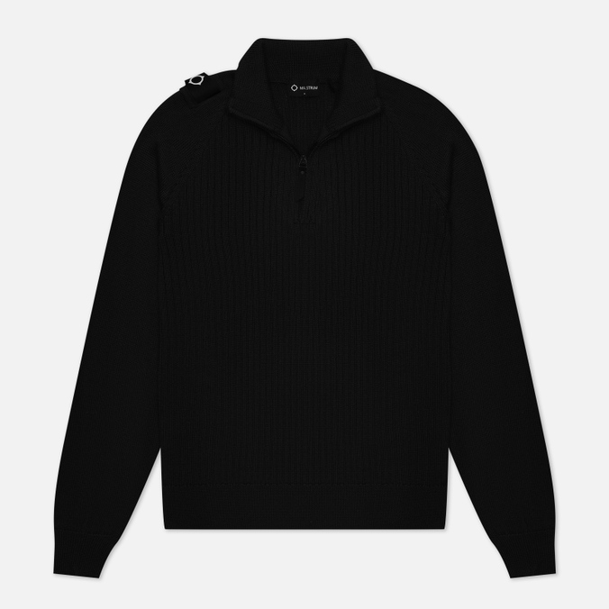 Мужской свитер MA.Strum Quarter Zip Knit чёрный, Размер S