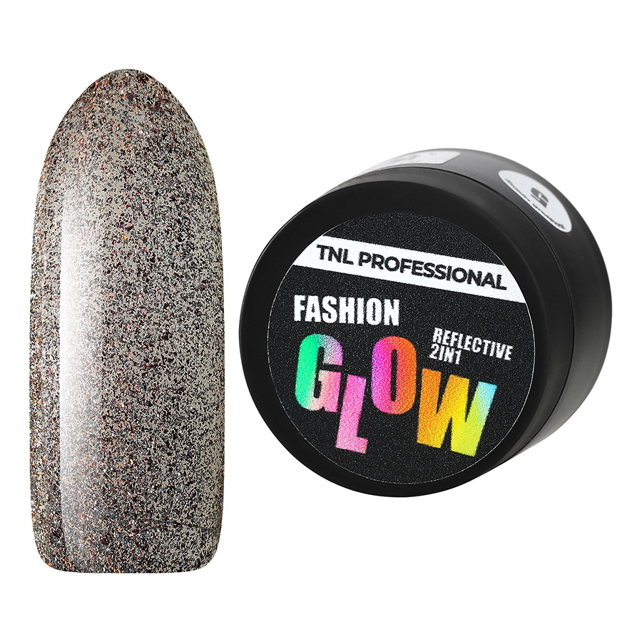 Гель для дизайна ногтей TNL Professional Fashion glow №01 золотистый шоколад 5 мл