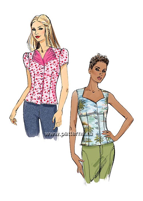 

Выкройка Butterick №6217 — Топ