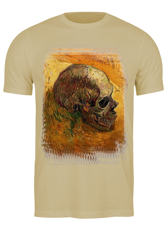 

Футболка мужская Printio Skull art бежевая 2XL, Бежевый, Skull art