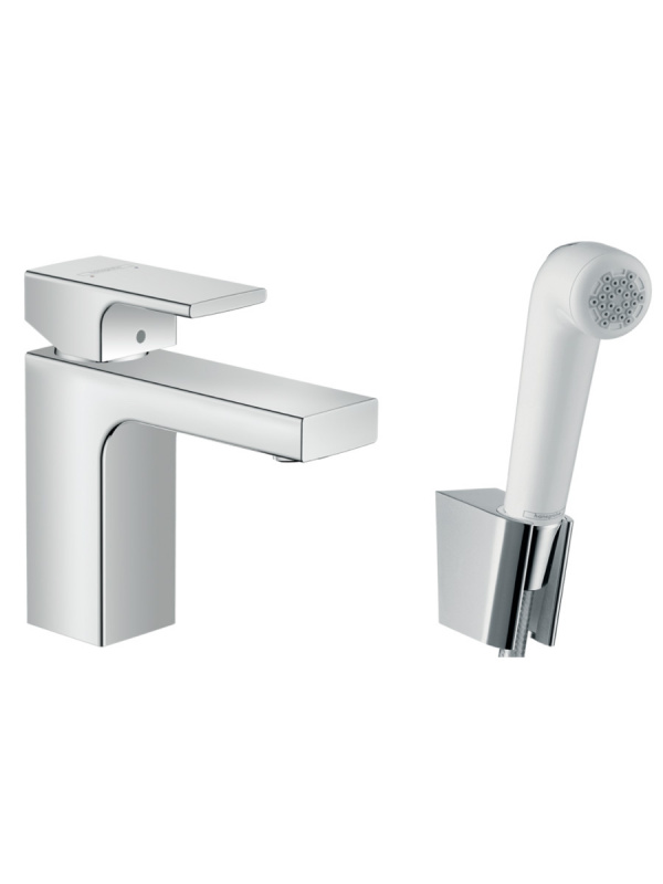 Смеситель для раковины с гигиеническим душем Hansgrohe Vernis Shape 71216000 комплект гигиенического душа bronze de luxe