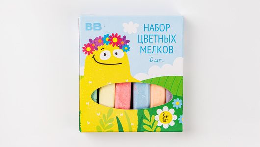 

Набор цветных мелков ВкусВилл 6 шт