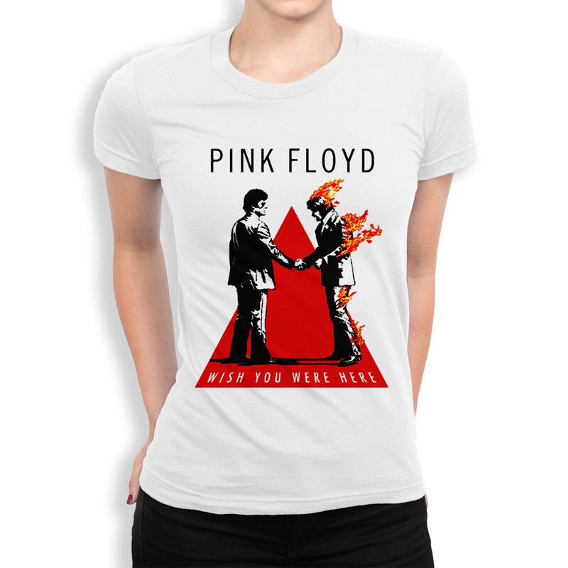 фото Футболка женская dream shirts pink floyd - wish you were here 556163111 белая 3xl