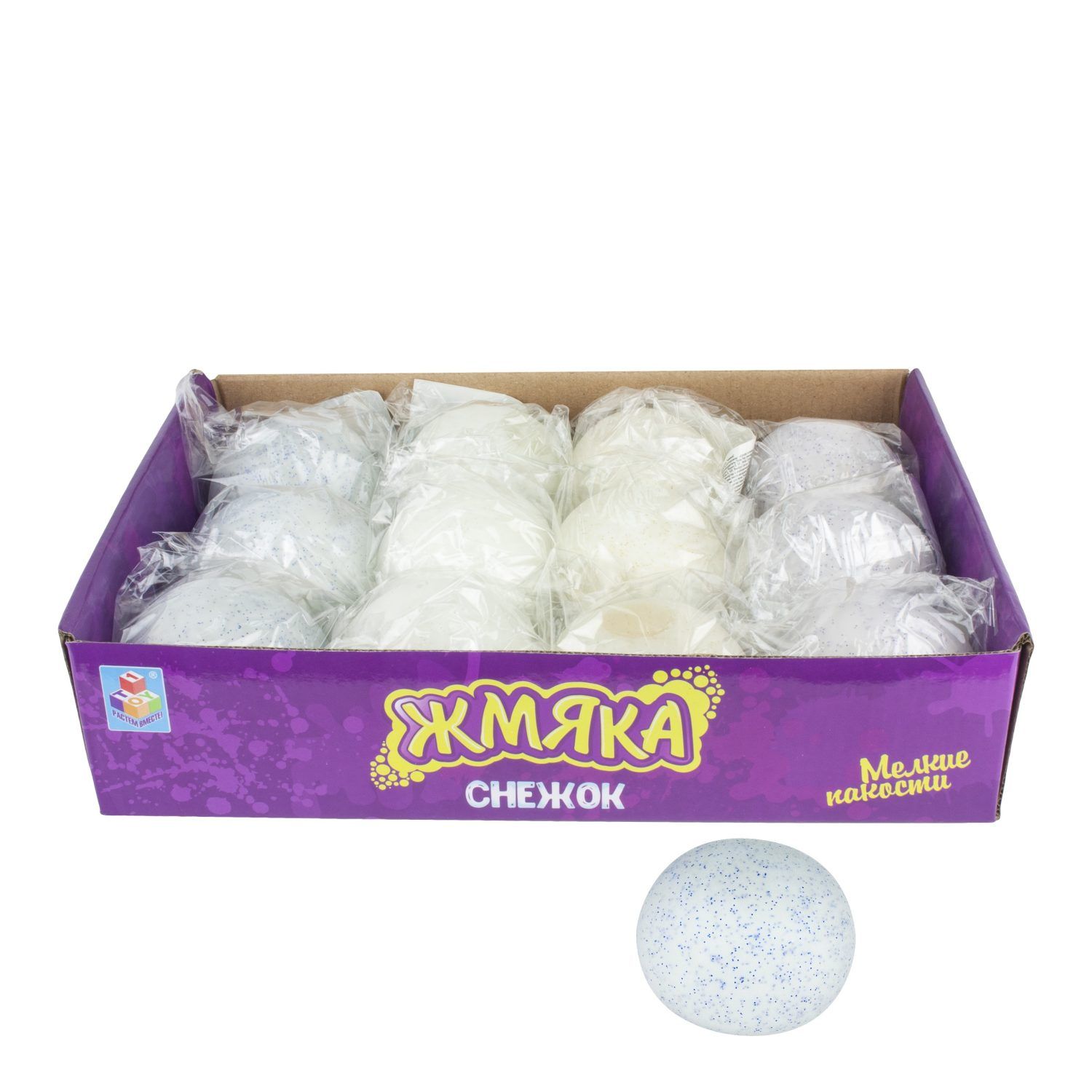 

Жмяка с шариками 1Toy Мелкие пакости Снежок, в ассорт., 7 см