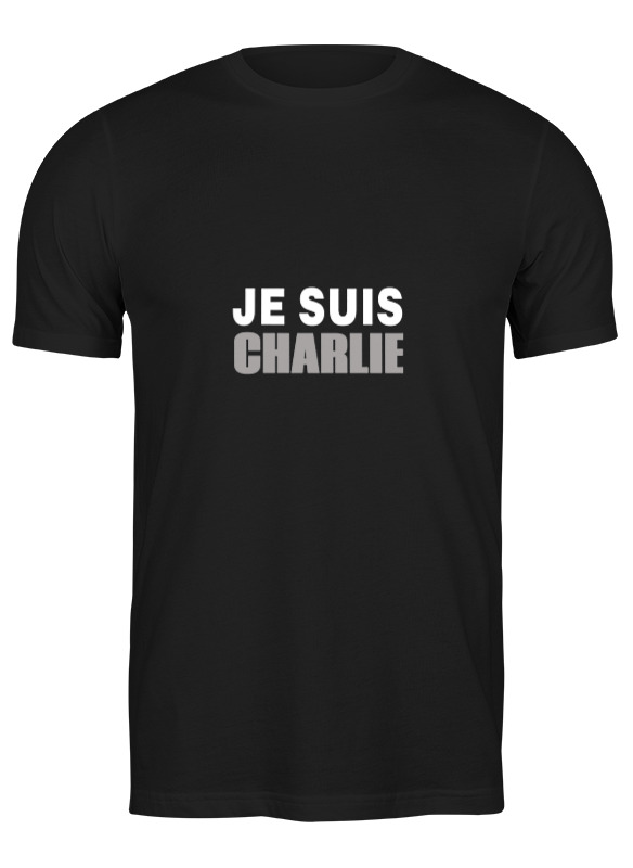 

Футболка мужская Printio Je suis charlie черная 2XL, Черный, Je suis charlie