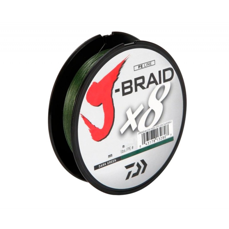 Шнур DAIWA J-Braid x8 150м Dark Green 0,18мм 12кг