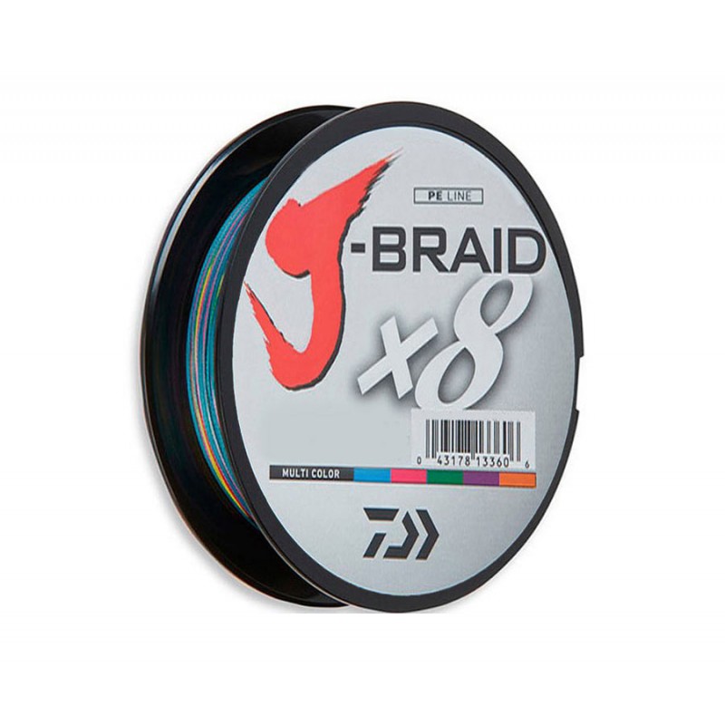 Шнур DAIWA J-Braid x8 150м Multicolor 0,13мм 8кг