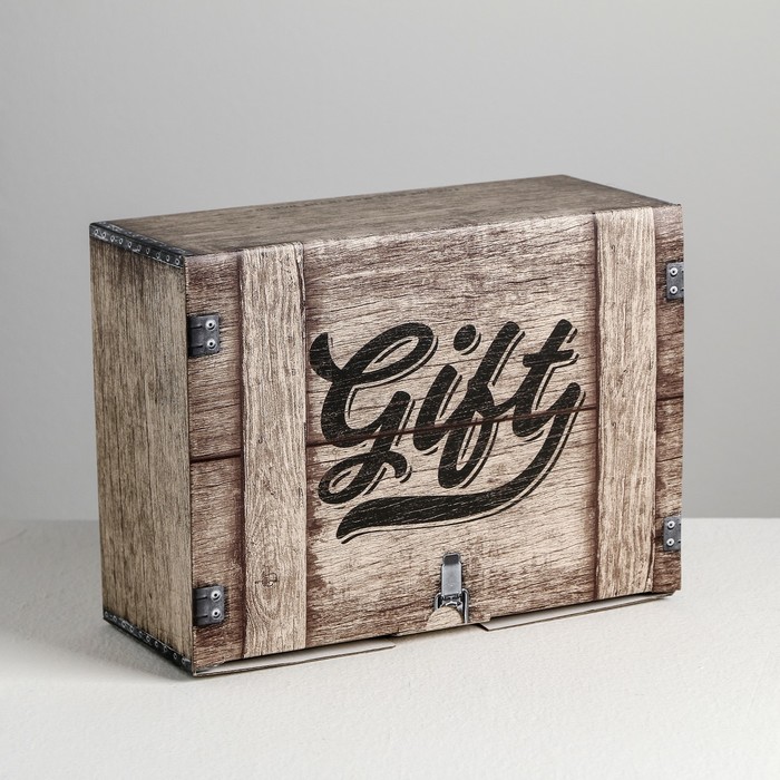 

Коробкапенал «GIFT», 26 х 19 х 10 см, Коричневый, Коллекция упаковки "Мужская"