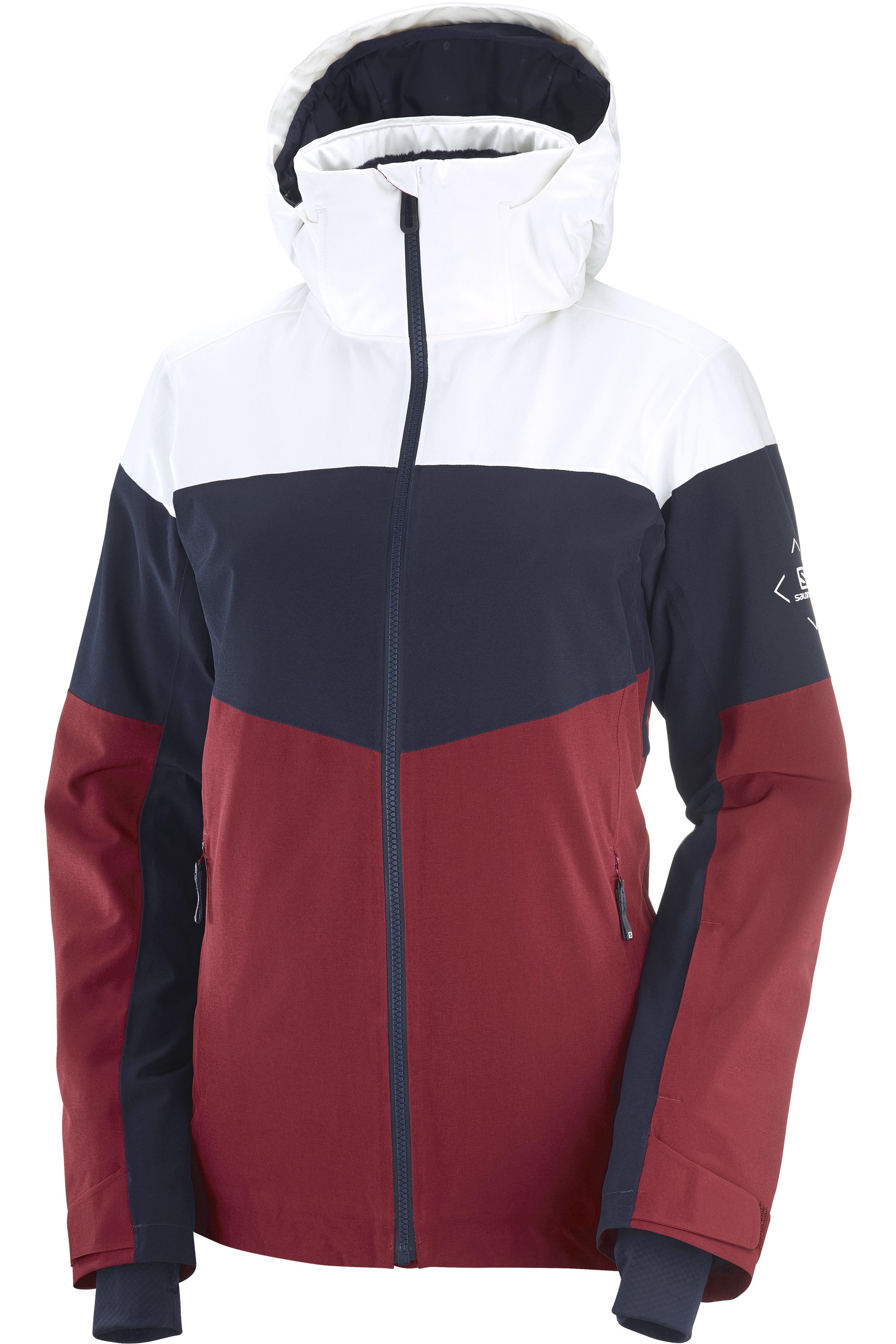 Куртка Горнолыжная Salomon Slalom Jkt W White/Night Sky/Pomegranate (Us:xs) 2021-22