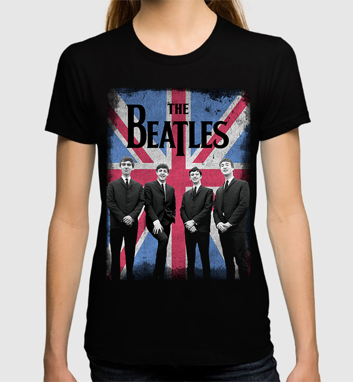 фото Футболка женская dream shirts the beatles 556181111 черная xl