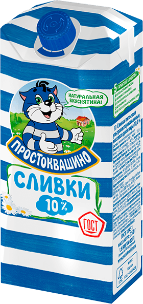 

Сливки Простоквашино ультрапастеризованные 10% БЗМЖ 350 мл