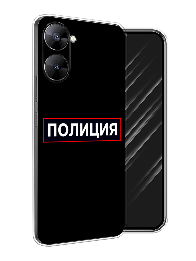 

Чехол Awog на Realme V30 5G/V30T 5G "Police logo", Черный;белый;красный, 2513450-5