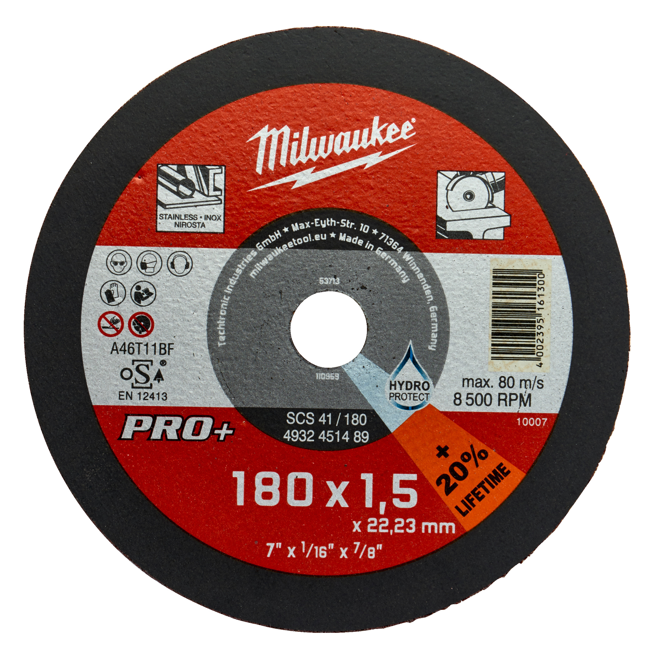 

Отрезной диск SCS 41/180х1.5 PRO+ (1 шт) (заказ кратно 25 шт), CutWSCS41/180X1,5 PRO+ CUTTING WHEEL1pc