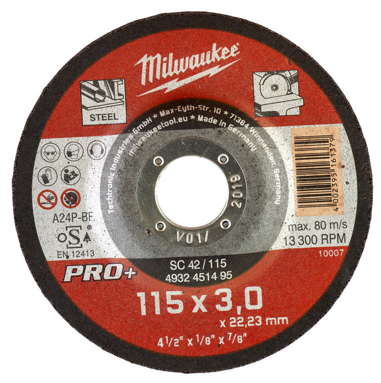 

Отрезной диск SCS 42/115х3 PRO+ (1 шт) (заказ кратно 25 шт), CutWSC42/115X3 PRO+ CUTTING WHEEL 1pc