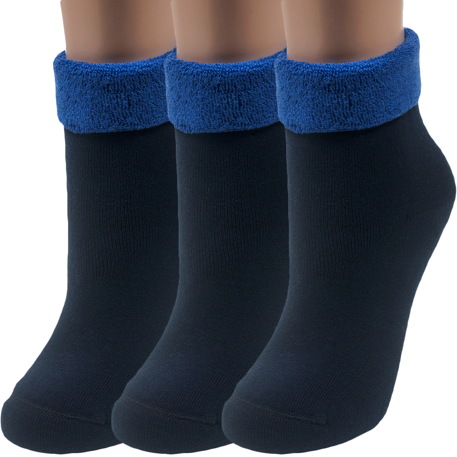Комплект носков женских Rusocks 3-Ж-2331 синих 23-25
