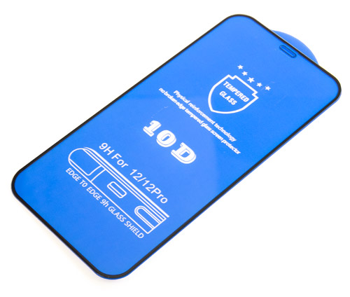 

Защитное Стекло 10D для iPhone 12/12 Pro, черное