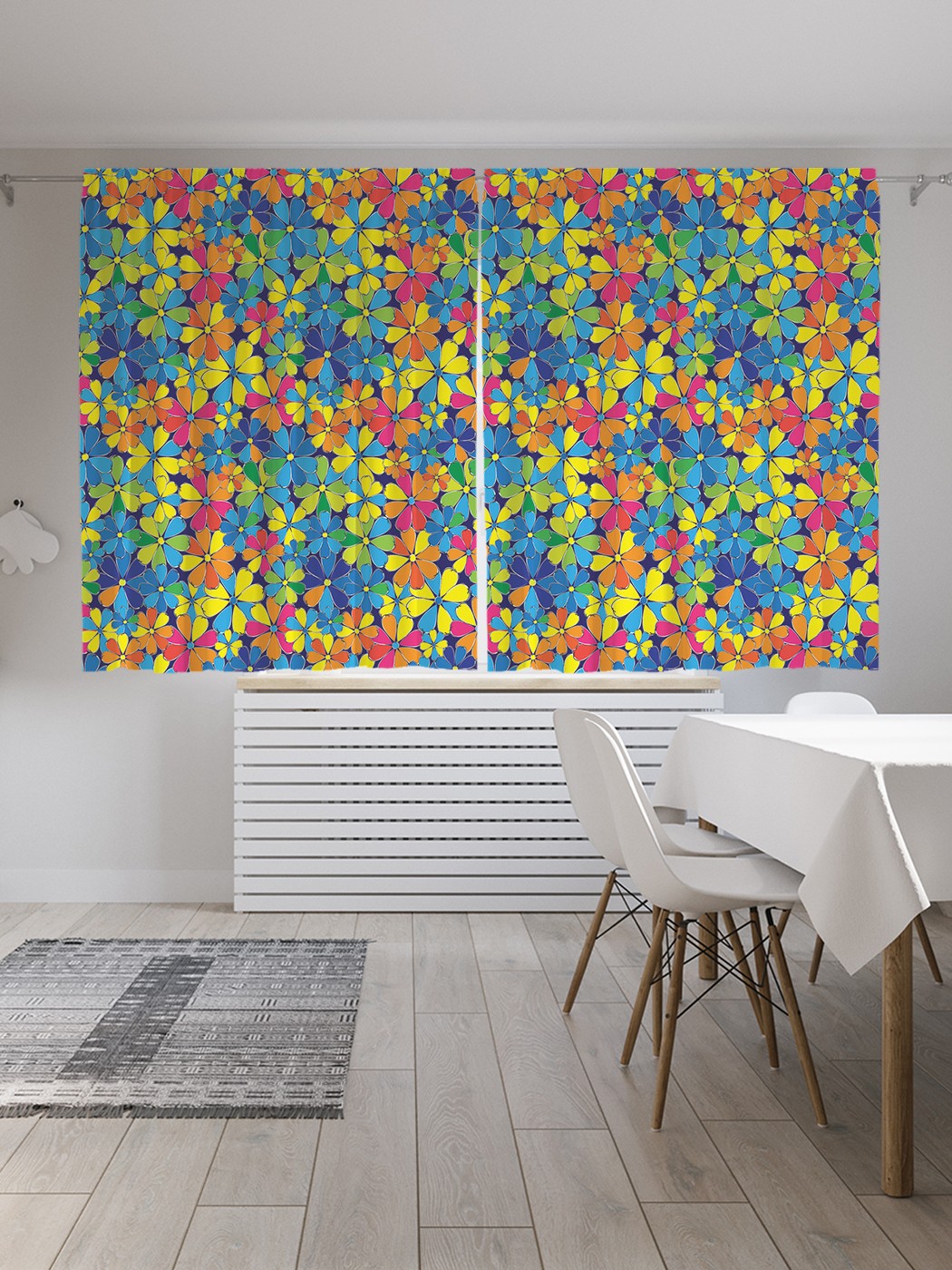 

Шторы JoyArty с фотопечатью "Разноцветные лепестки" из сатена, 290х180 см, Разноцветные лепестки