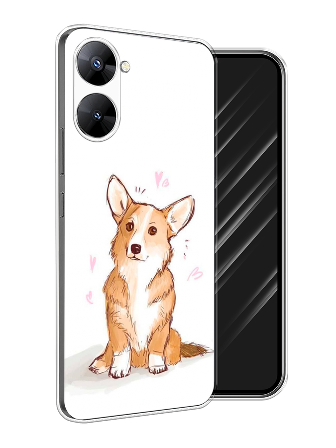 

Чехол Awog на Realme V30 5G/V30T 5G "Корги любовь", Бежевый;белый, 2513450-1