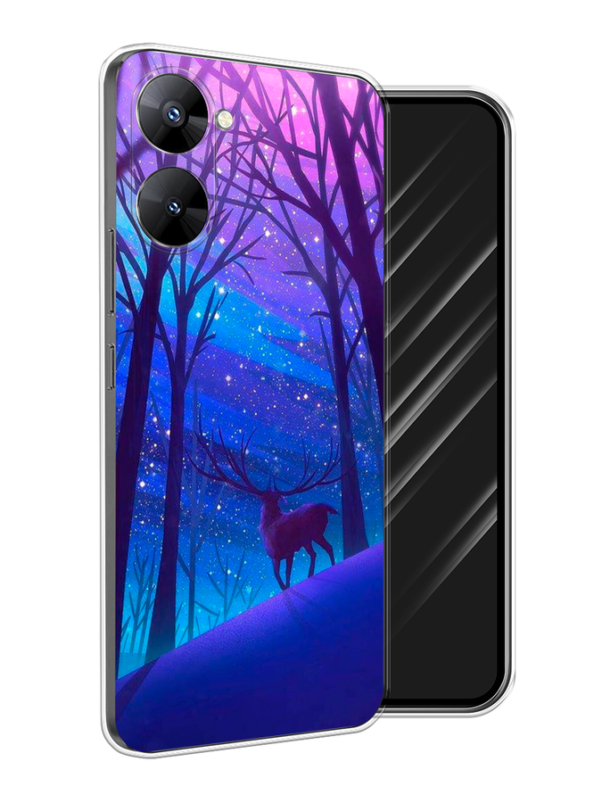 

Чехол Awog на Realme V30 5G/V30T 5G "Северный олень", Фиолетовый;голубой;синий, 2513450-2