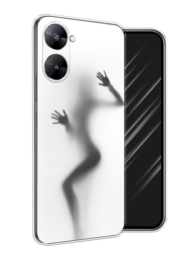 

Чехол Awog на Realme V30 5G/V30T 5G "Девушка в душе", Серый;белый;черный, 2513450-7