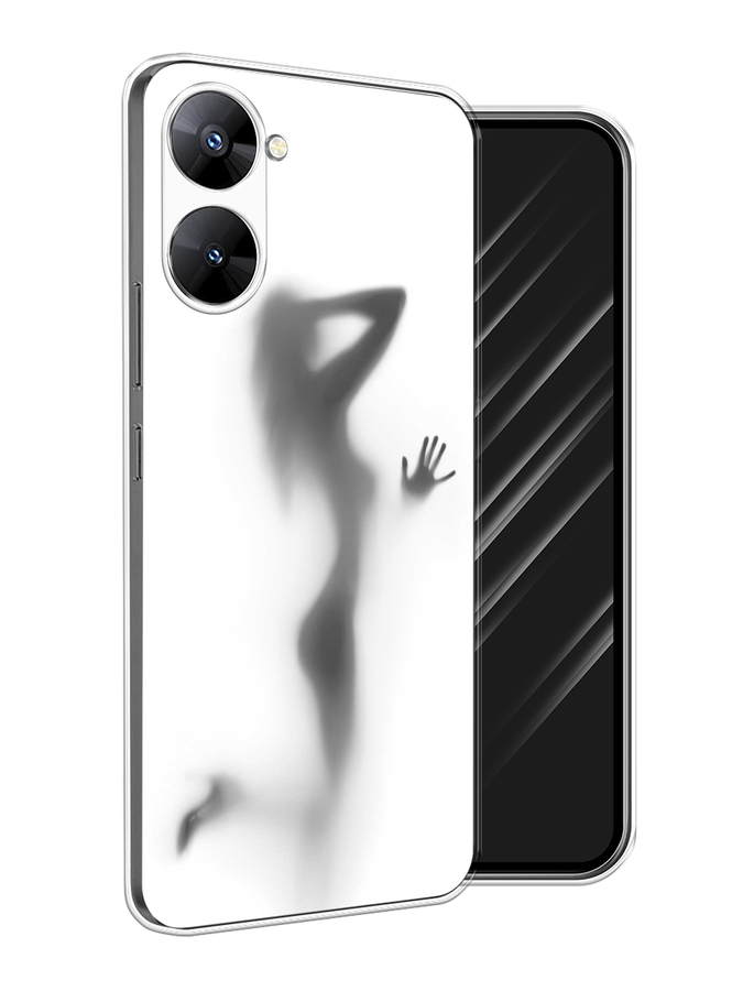

Чехол Awog на Realme V30 5G/V30T 5G "Стекло в душе", Белый;серый;черный, 2513450-7