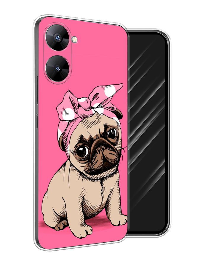 

Чехол Awog на Realme V30 5G/V30T 5G "Dog Pin-Up", Розовый;бежевый, 2513450-2