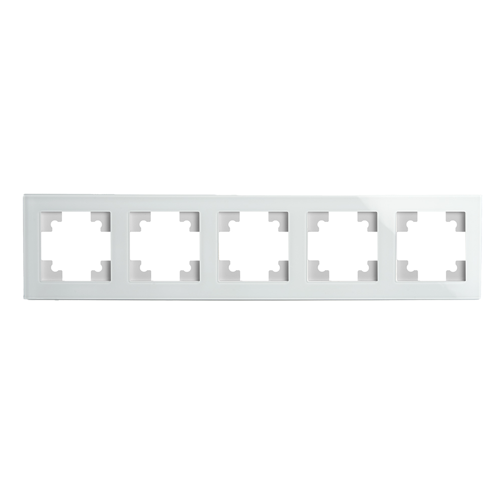 Рамка горизонтальная 5-местная STEKKER 39637 GFR00-7005-01 белый серия Катрин одноместная рамка stekker