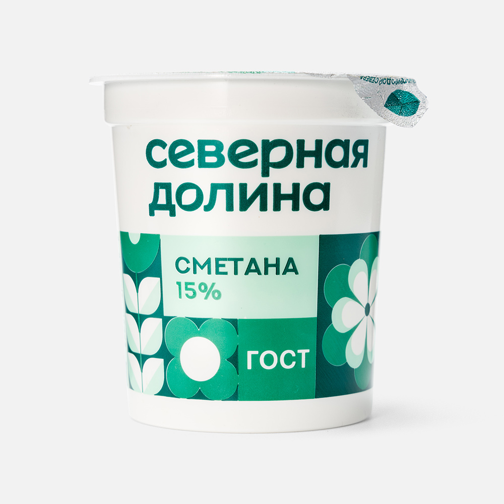 Сметана Северная Долина 15% 200 г бзмж