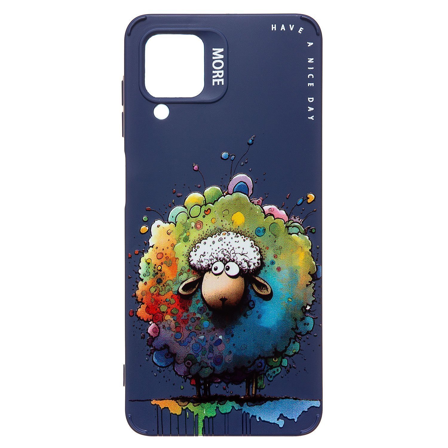 

Чехол Samsung SM-A125F (Galaxy A12), A127F (Galaxy A12 Nacho) рис. 335/овечка, Синий