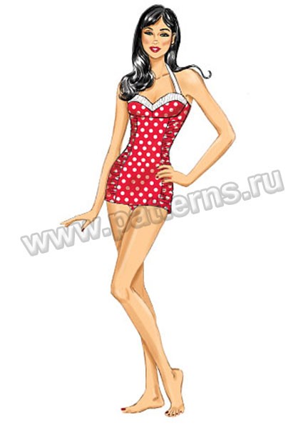 

Выкройка Butterick №6067 — Купальник