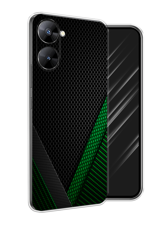 

Чехол Awog на Realme V30 5G/V30T 5G "Зеленый карбон", Черный;зеленый, 2513450-3