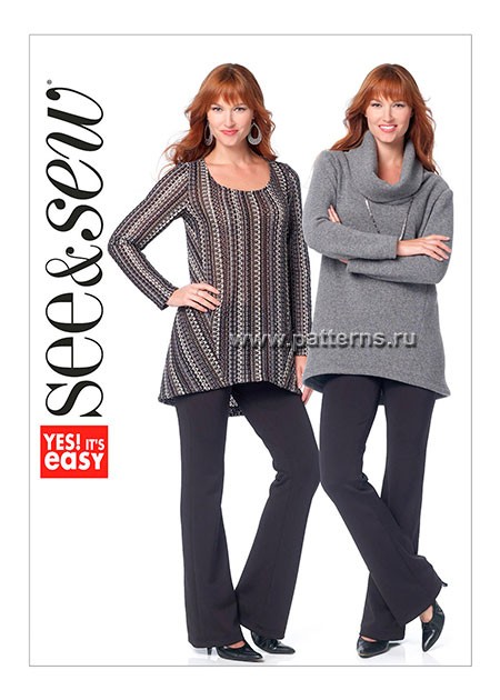 

Выкройка Butterick №6272 — Пуловер, Брюки