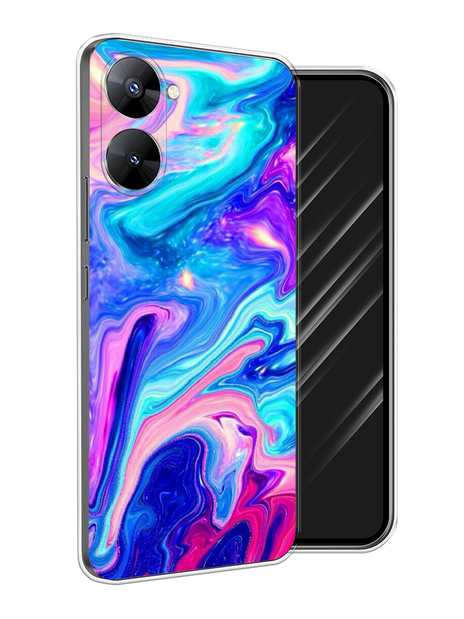 

Чехол Awog на Realme V30 5G/V30T 5G "Потеки краски", Розовый, 2513450-10